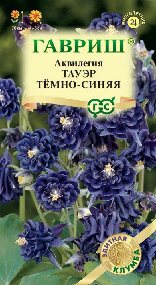 Аквилегия Тауер, темно-синяя, 10 шт.