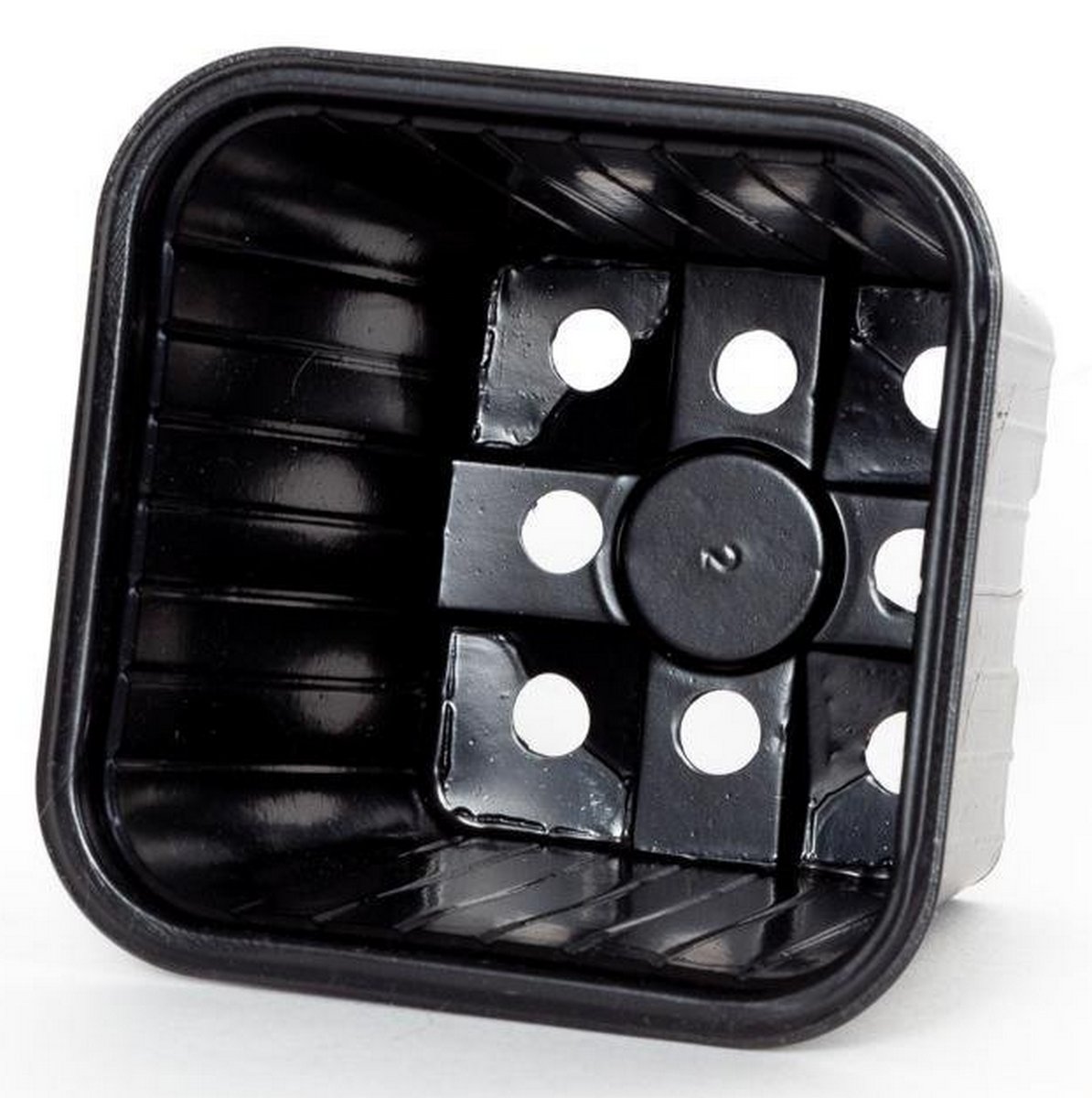 Горшок квадрат. 3КВ8М, 0,31 л, 8*8*8 , форм. лист черный