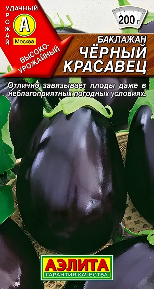 Баклажан Черный красавец, 0,3 г