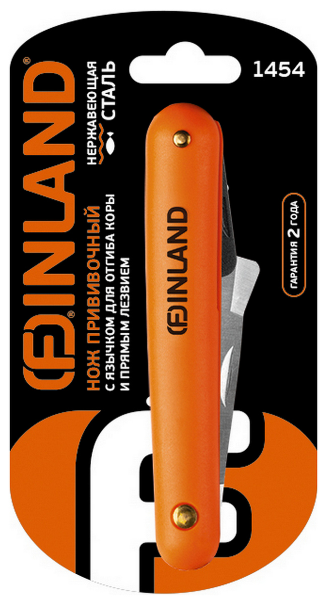 Нож Finland прививочный с язычком для отгиба коры, арт. 1454
