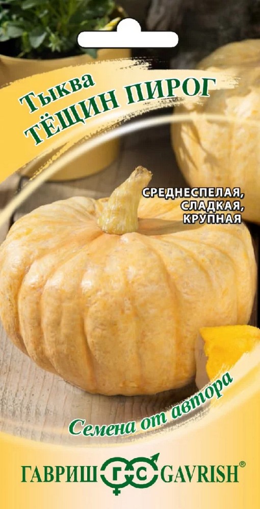 Тыква Тещин пирог, 2 г. Авторские семена. 