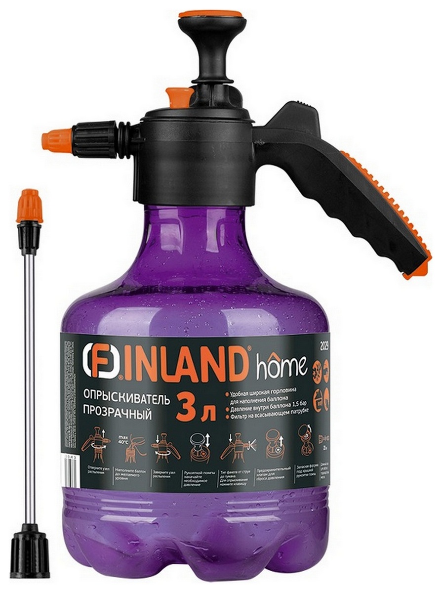 Опрыскиватель Finland 3 л с прозрачным баком, арт. 2029
