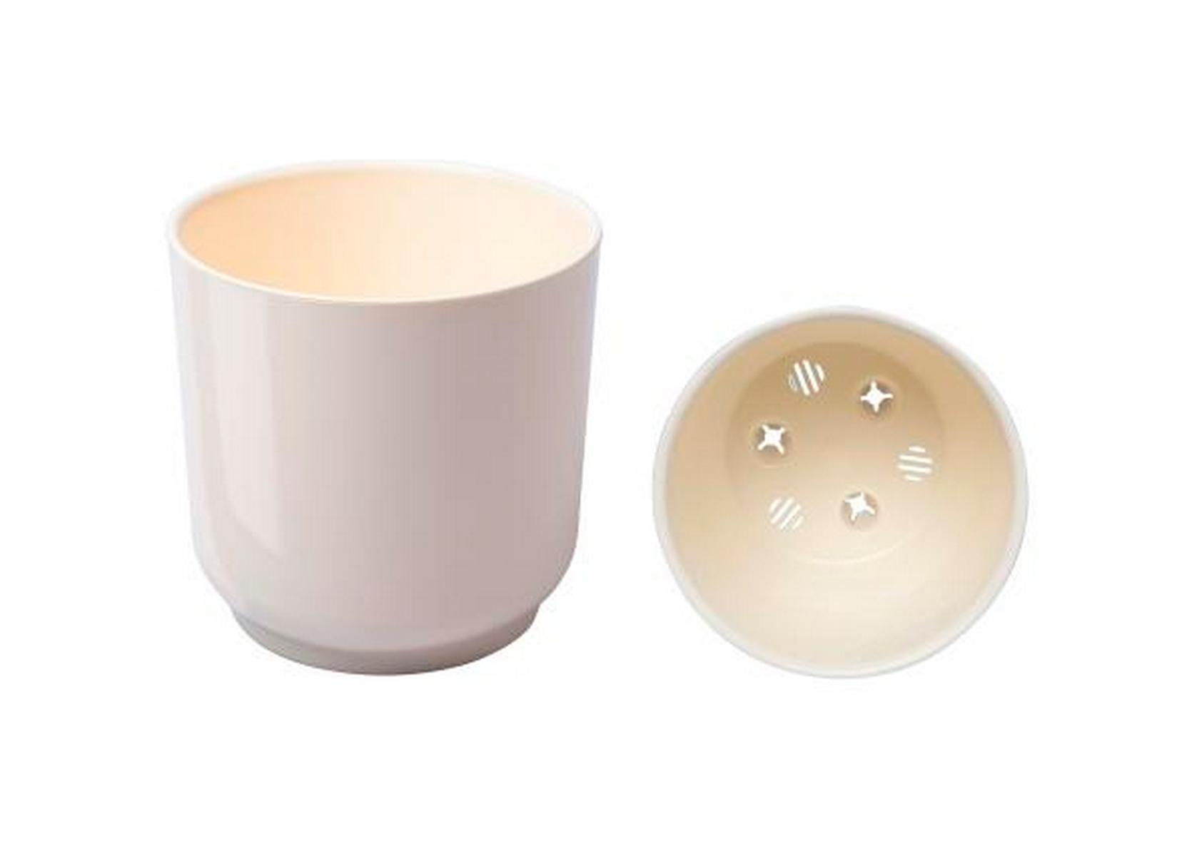 Горшок Дельта с вкладкой, 1,5 л, ванильный