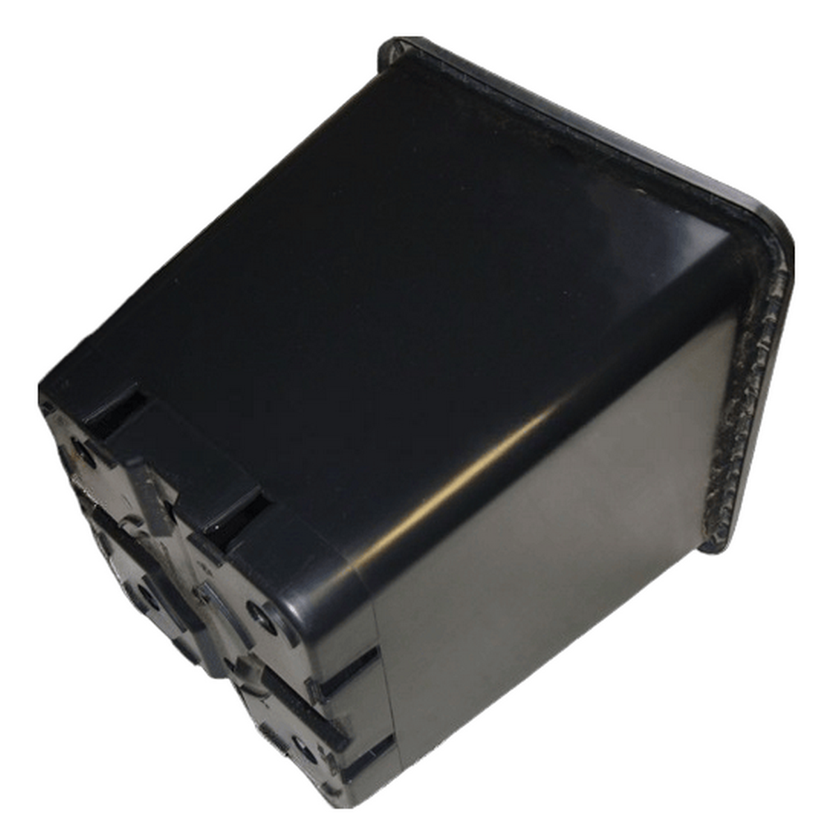 Горшок квадрат. КБ25Р, 11 л, 24,5*24,5*26, "роза" литье, черный