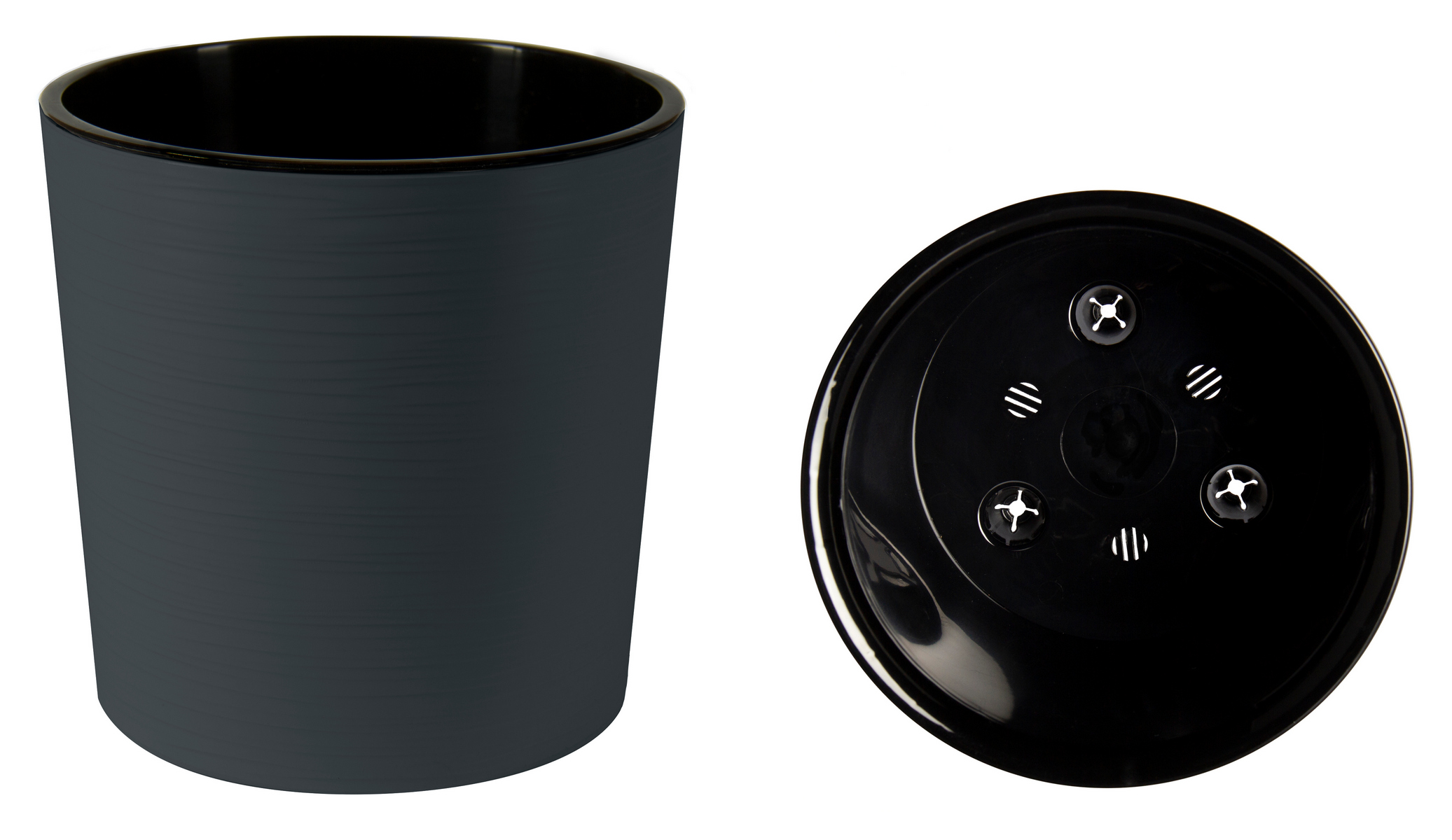 Горшок Вега с вкладкой, 5,2 л, антрацит