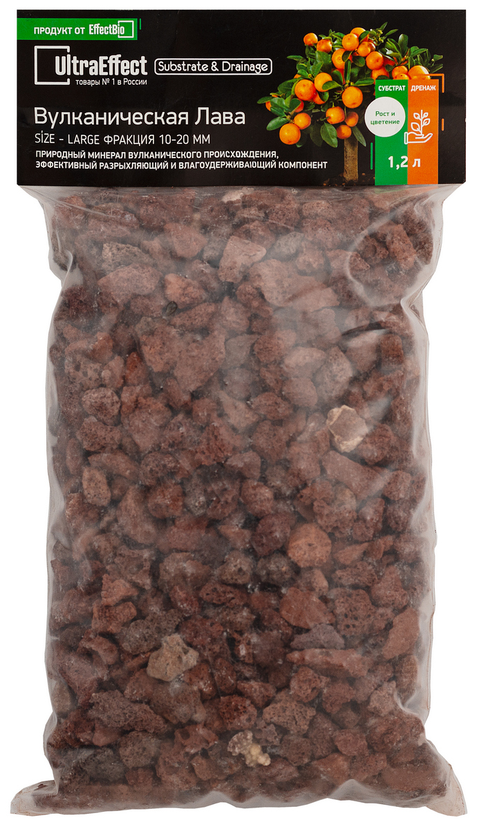 Вулканическая лава EcoLine (ЭкоЛайн) фракция 10-20 мм, 1,2 л UltraEffect (УльтраЭффект)