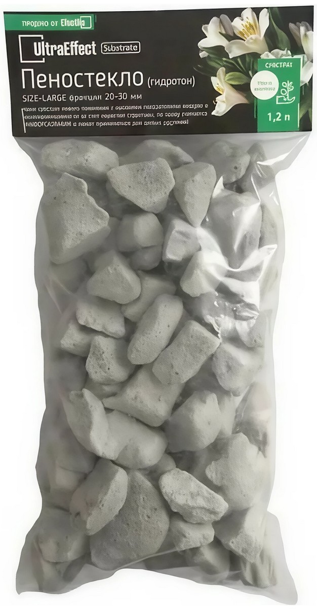 Пеностекло Гидротон  Large фракция 20-30 мм, 1,2 л UltraEffectа
