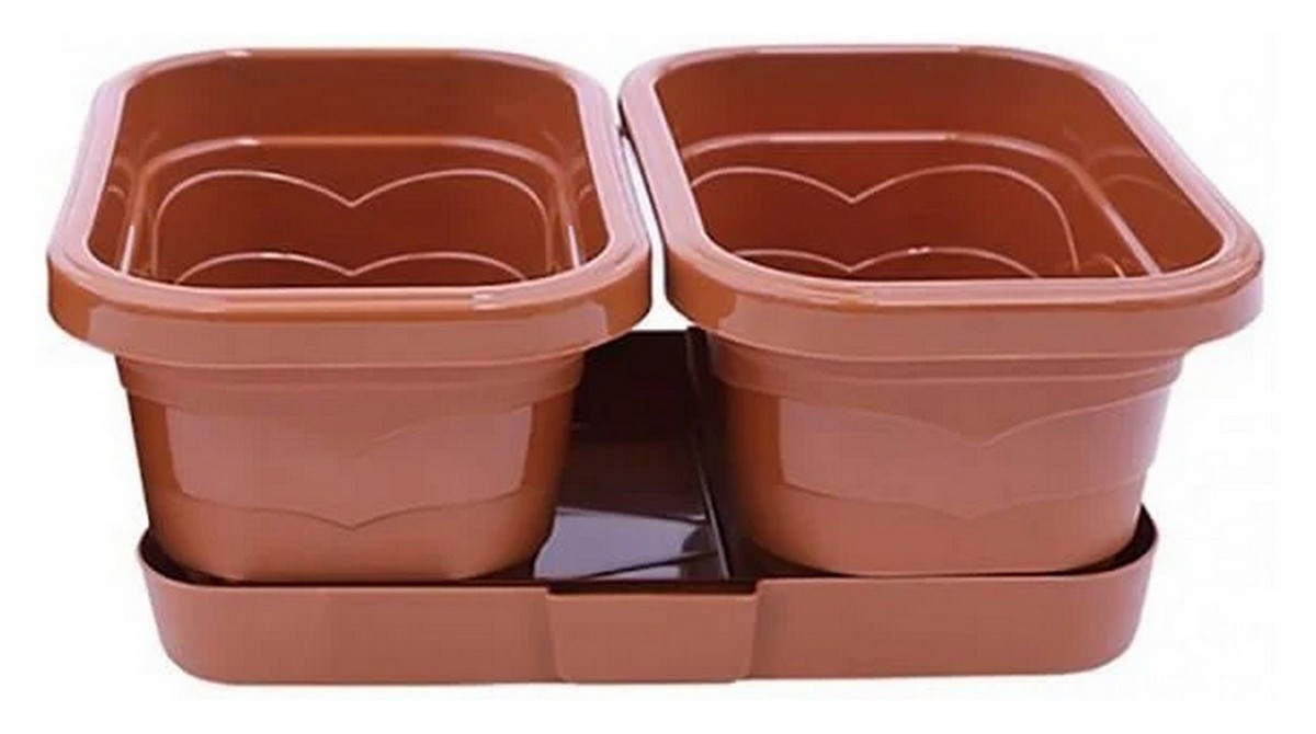 Кашпо Дуэт Валенсия, 2,9 л х 2 шт., терракот