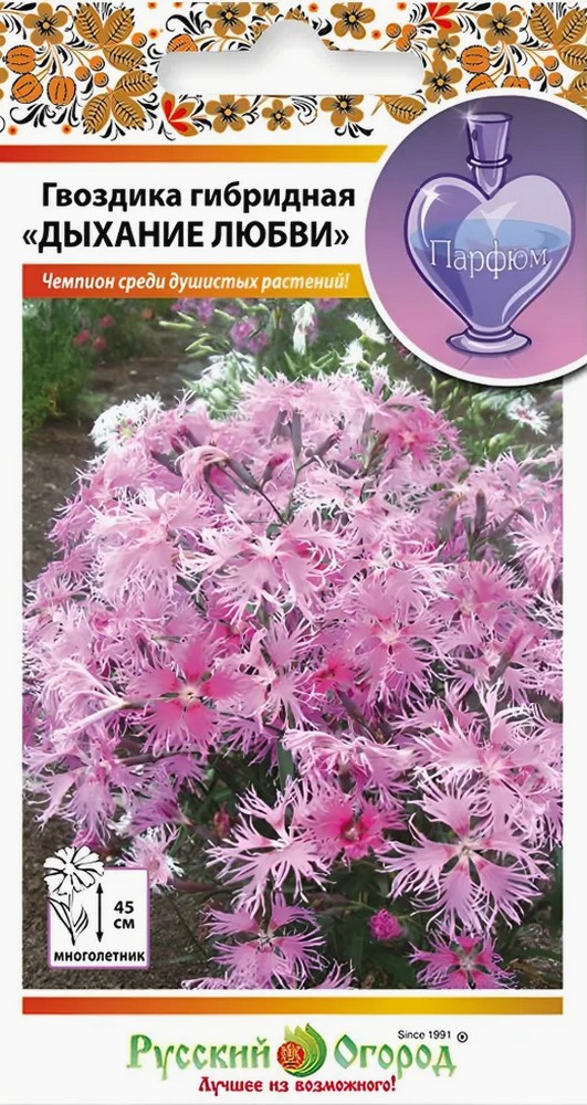Гвоздика гибридная Дыхание любви, 60 шт. Русский огород