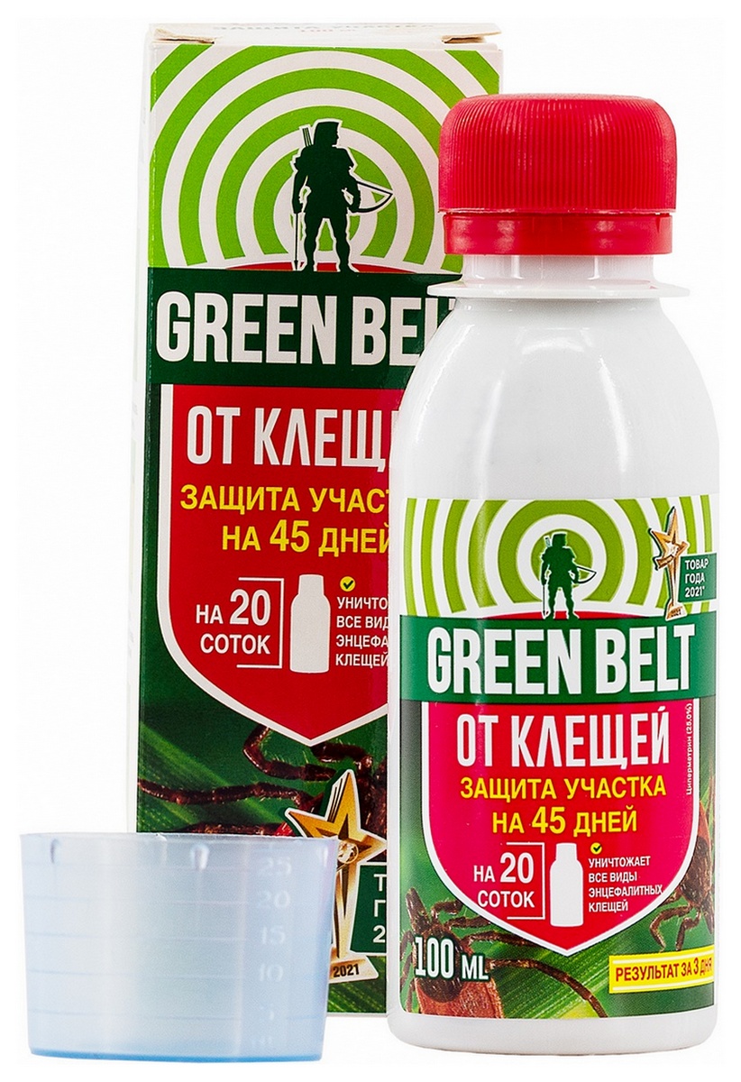 От клещей защита участка, 100 мл Грин Бэлт