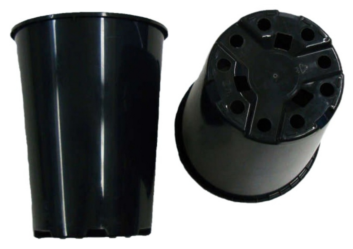 Горшок круглый ЗД14Р, 2 л, 14*18, "роза" литье. черный