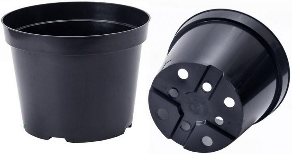 Горшок круглый ЗД29ЦТ, 10 л, 29*22 см, литье, черный