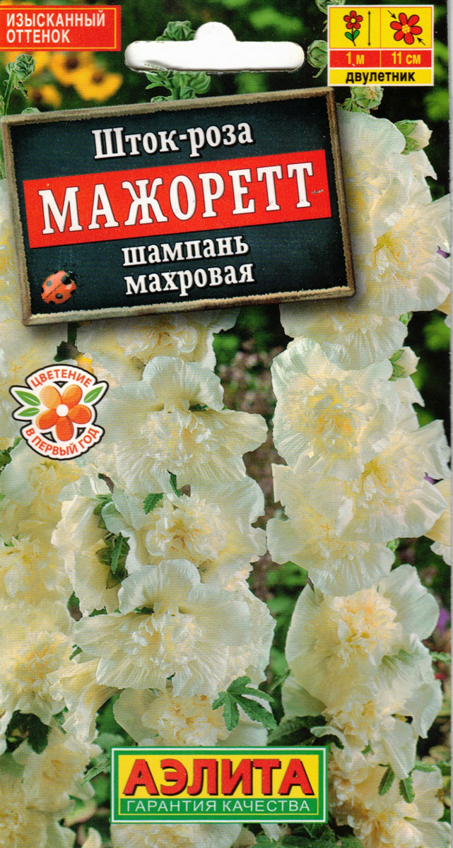 Шток-роза Мажоретт шампань махровая, 10 шт.