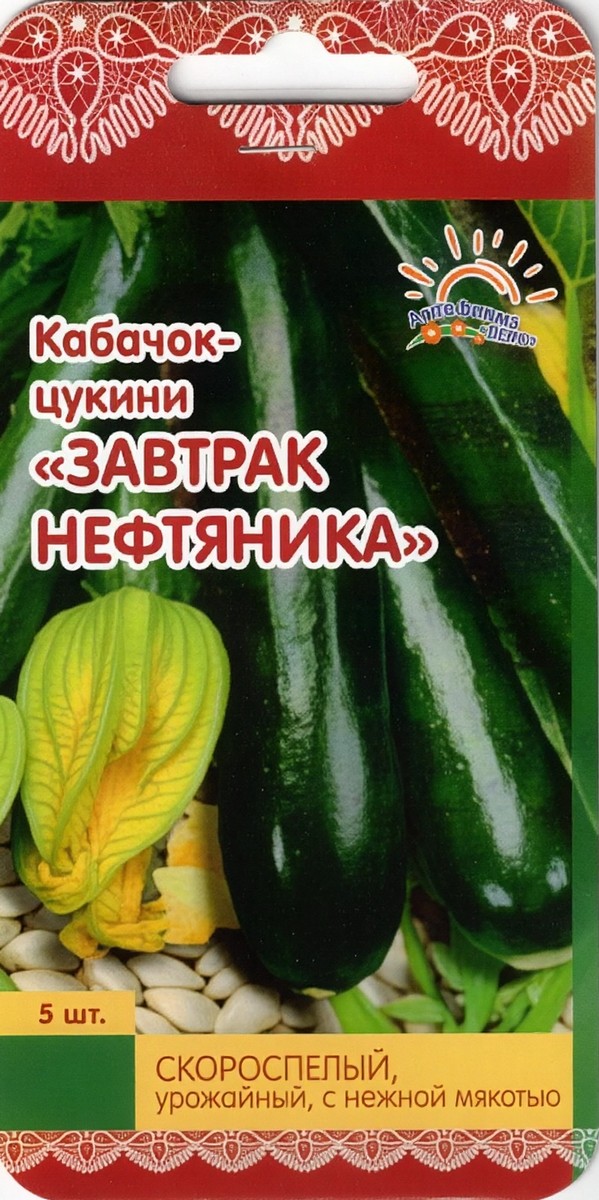 Кабачок-цуккини Завтрак нефтяника, 5 шт. Лето