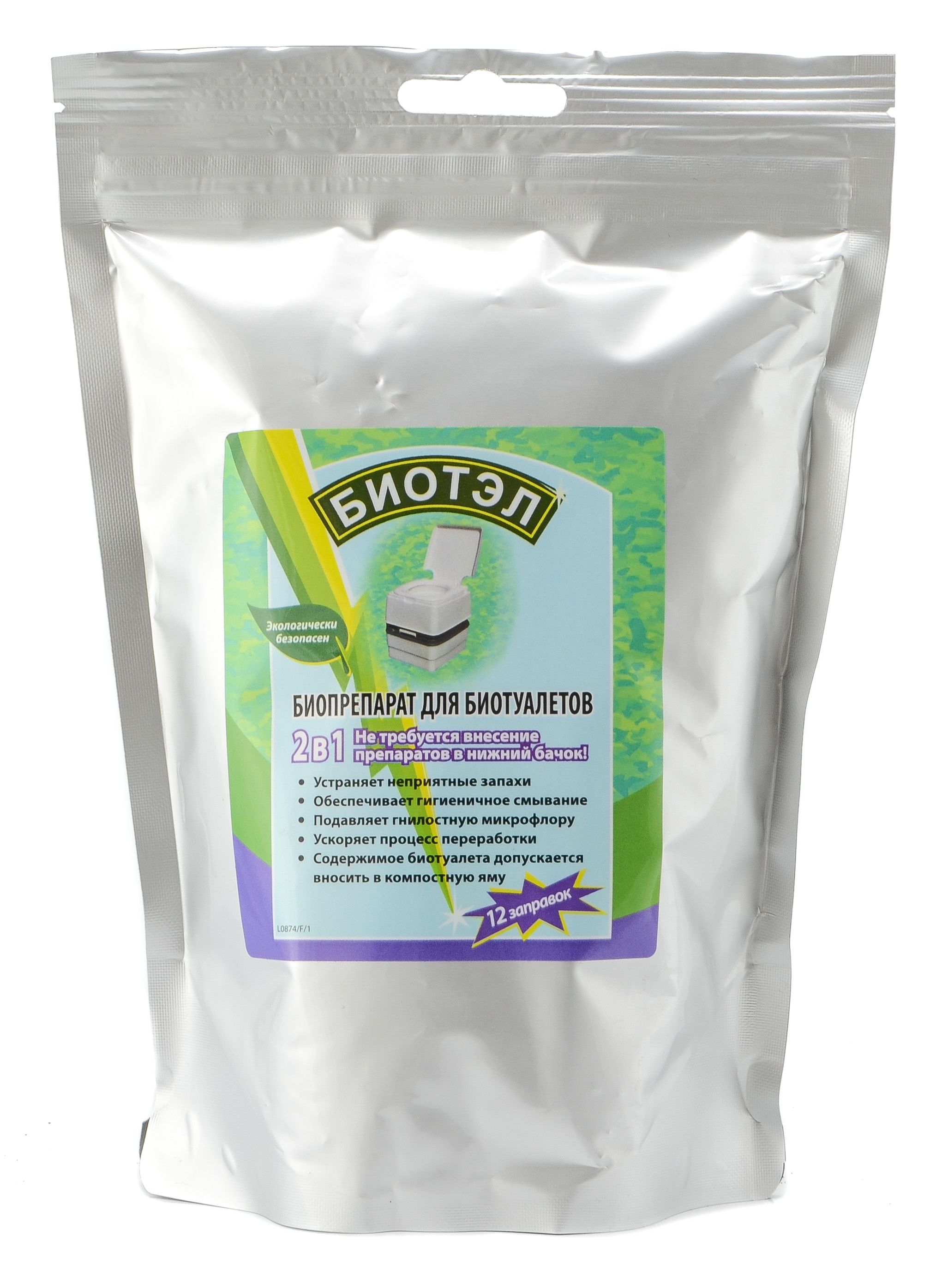 Биотэл Биопрепарат для биотуалетов (12 заправок)