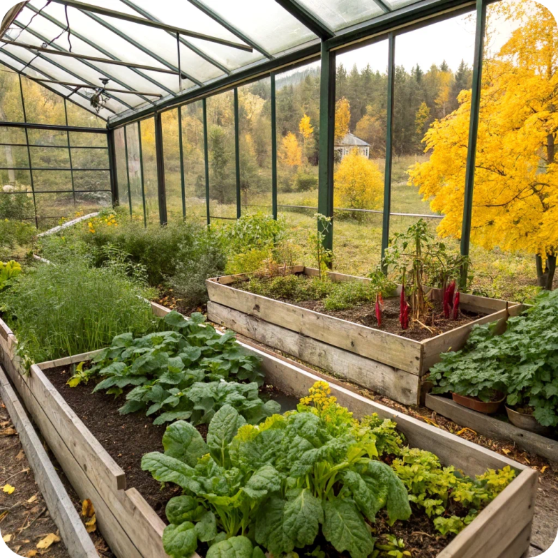 Свежая зелень к столу: чем занять теплицу осенью