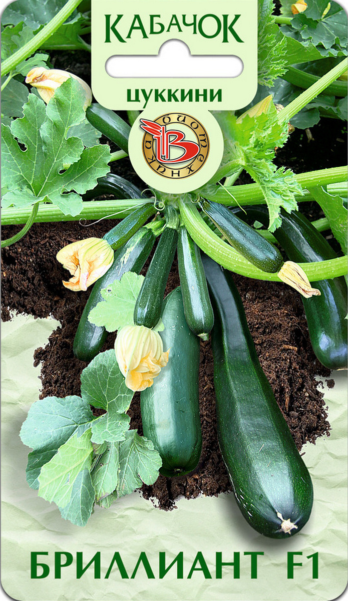 Кабачок цуккини Бриллиант F1, 6 шт. Биотехника.