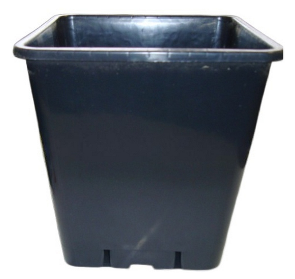 Горшок квадрат. КБ25Р, 11 л, 24,5*24,5*26, "роза" литье, черный