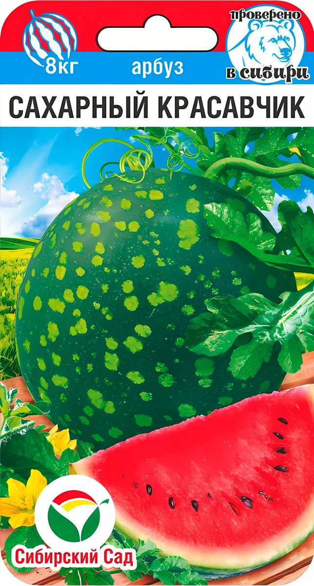 Арбуз Сахарный красавчик, 5 шт.