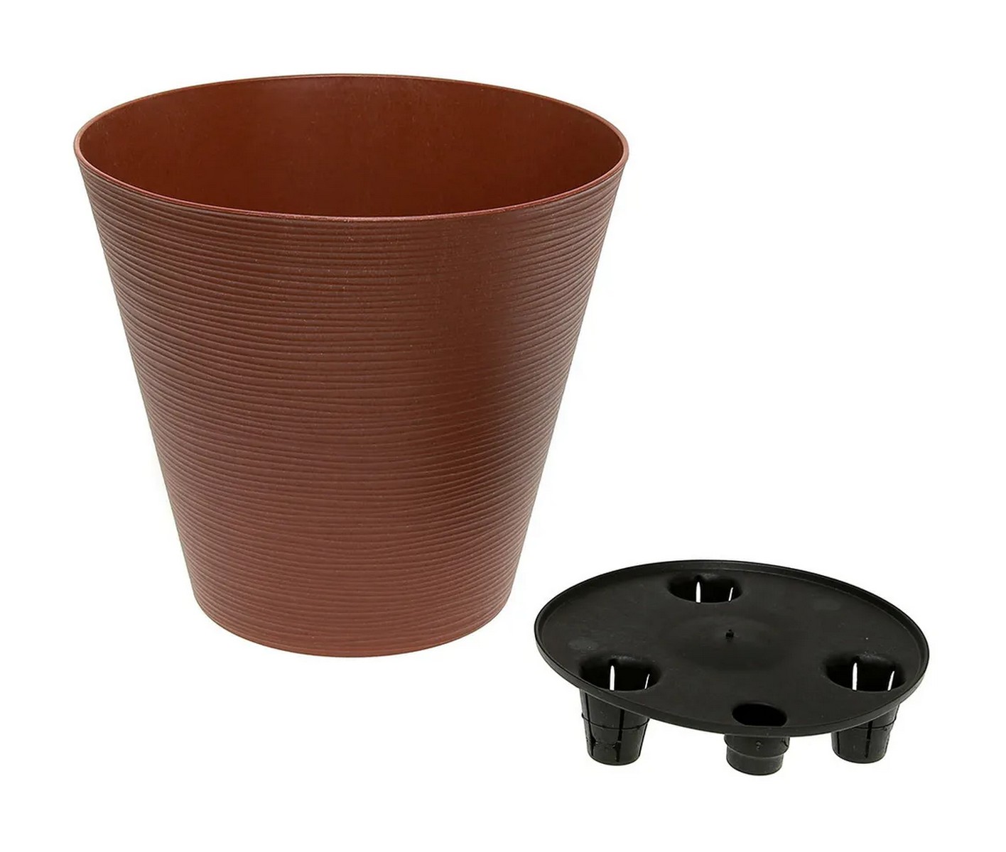 Горшок Конус Эко со вставкой, 3 л, гранит