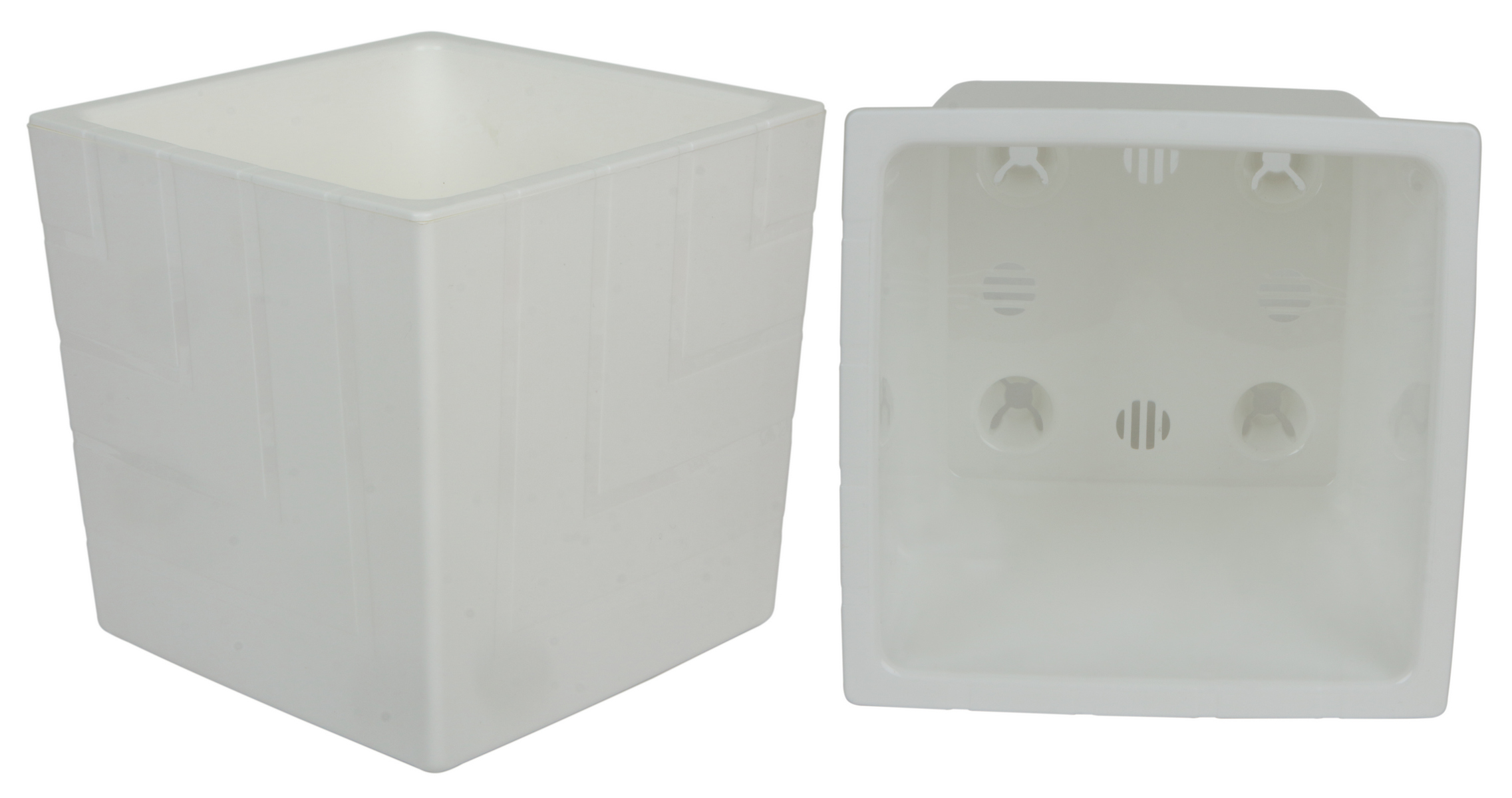 Кашпо Квадро с вкладкой, 1,2 л, белый