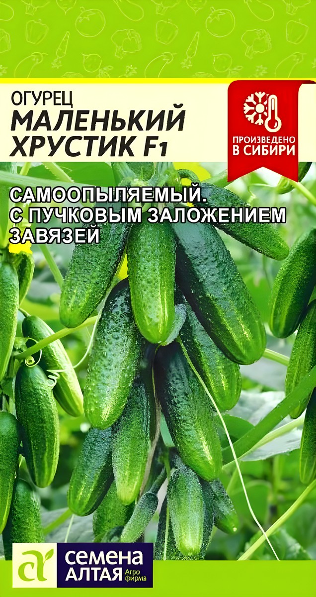 Огурец Маленький Хрустик F1, 5 шт. 