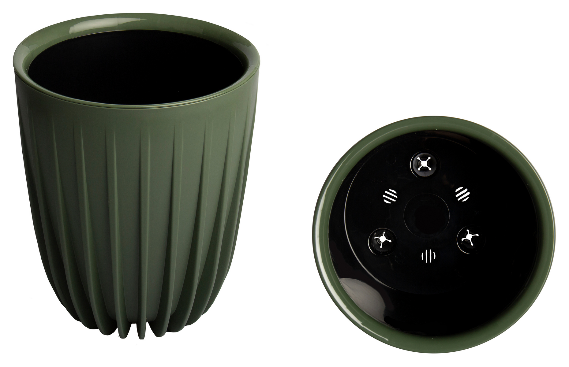 Горшок Сигма со вставкой, 3,3 л, нефрит