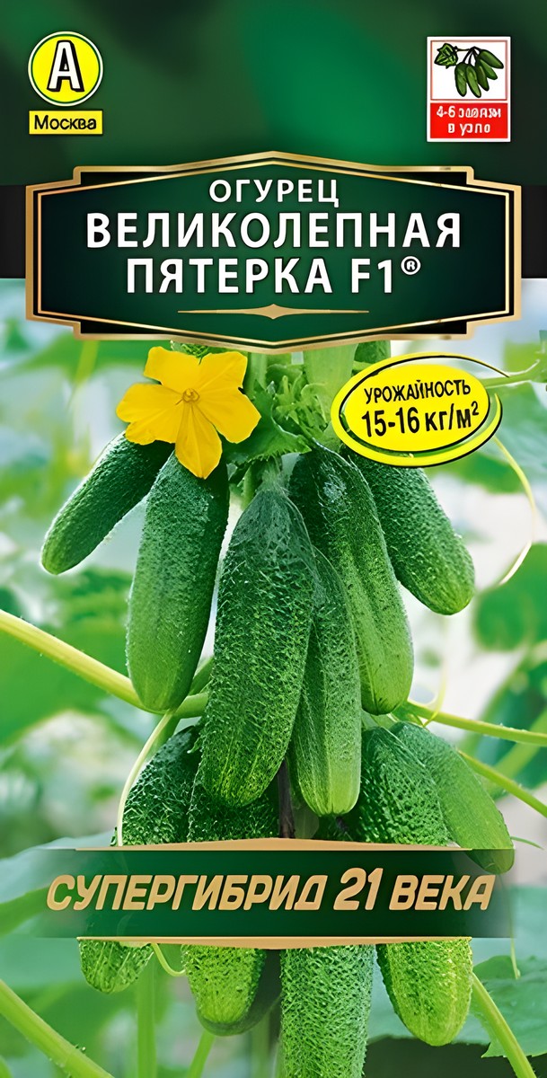 Огурец Великолепная пятерка F1, 10 шт.