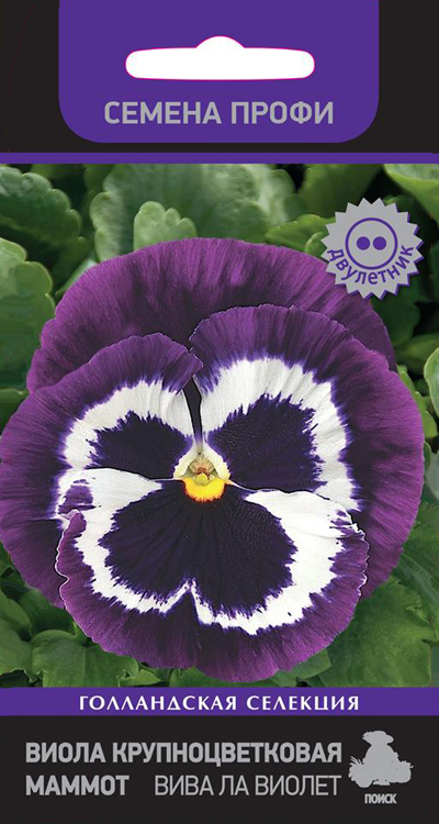 Виола крупноцветковая Маммот Вива ла Виолет, 10 шт. Семена профи