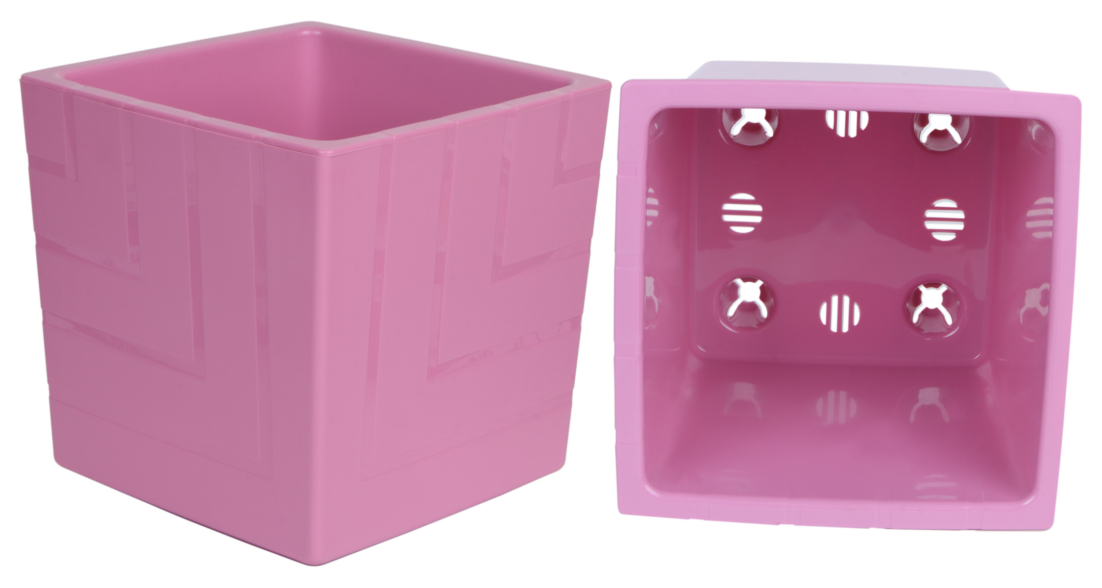 Кашпо Квадро с вкладкой, 1,2 л, вереск