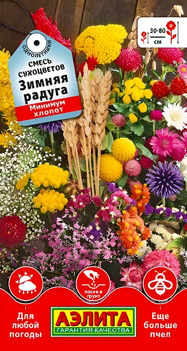 Смесь сухоцветов Зимняя радуга, 1 г 