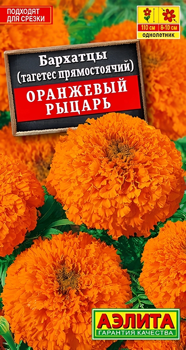Бархатцы Оранжевый рыцарь, прямостоячие, 0,3 г