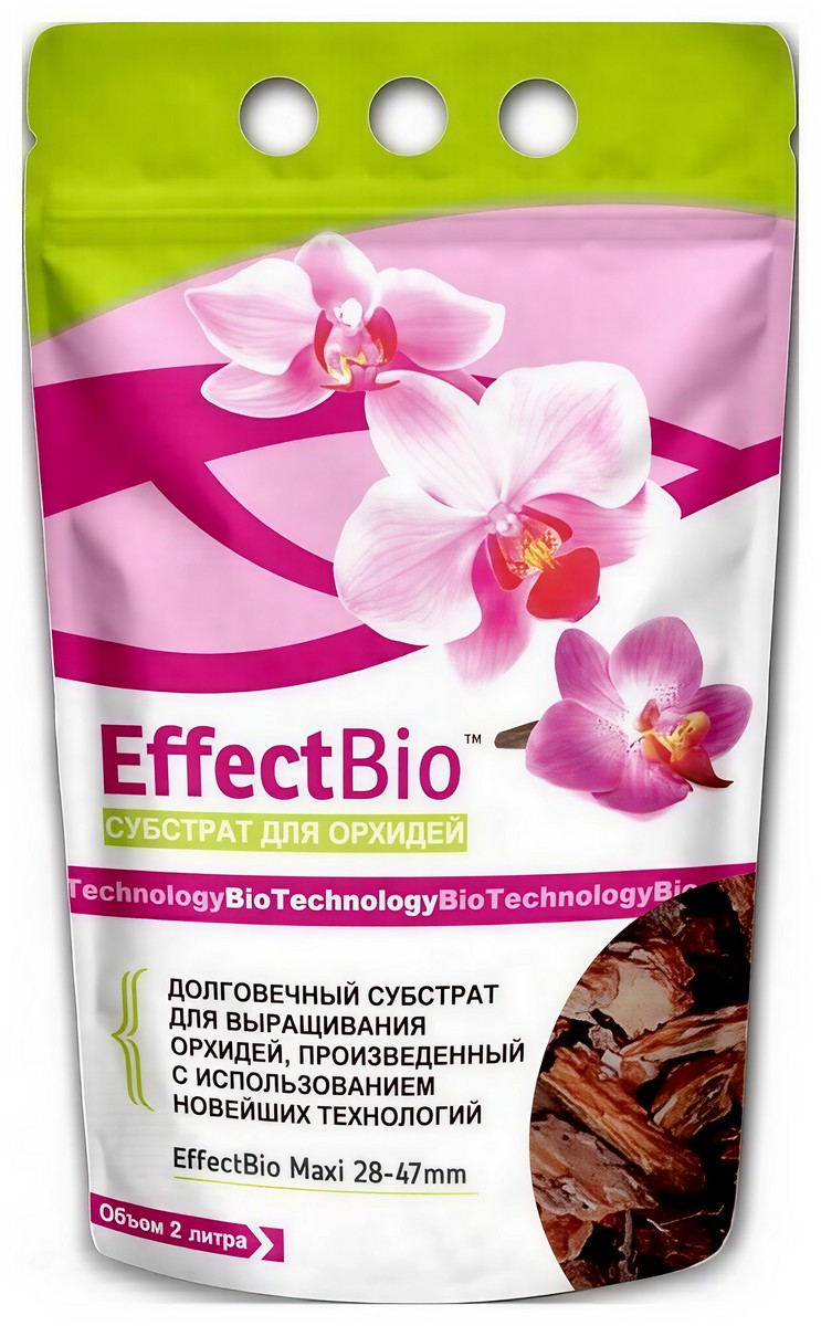 Субстрат для орхидей мaxi 28-47 мм, 2 л EffectBio