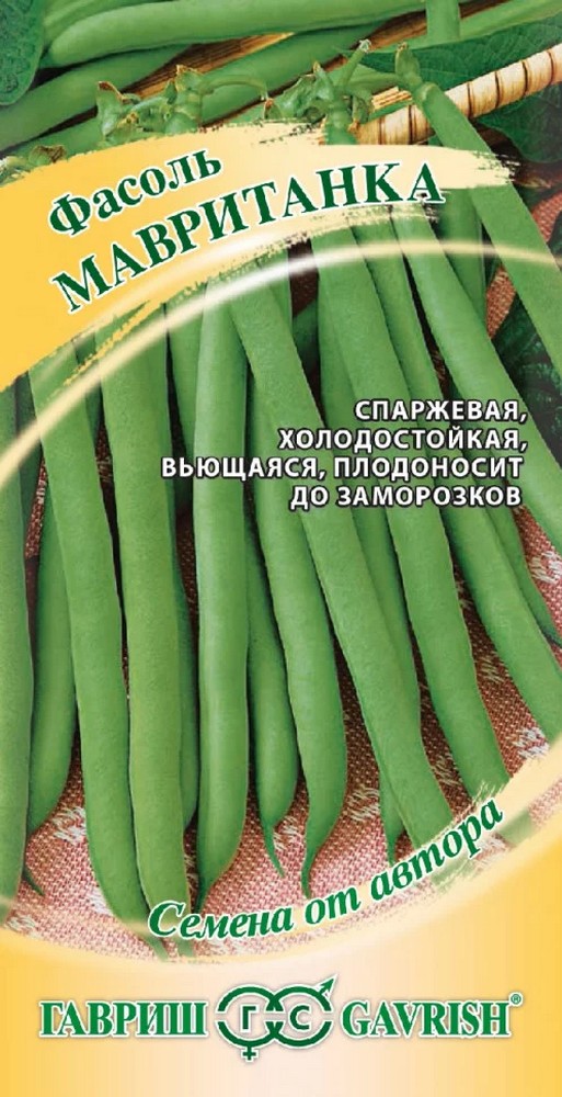 Фасоль спаржевая Мавританка, 10 шт. Авторские семена.