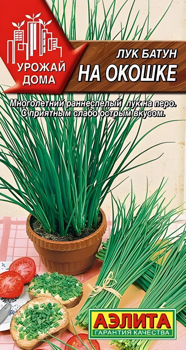 Лук батун На окошке, 0,3 г. Урожай дома.