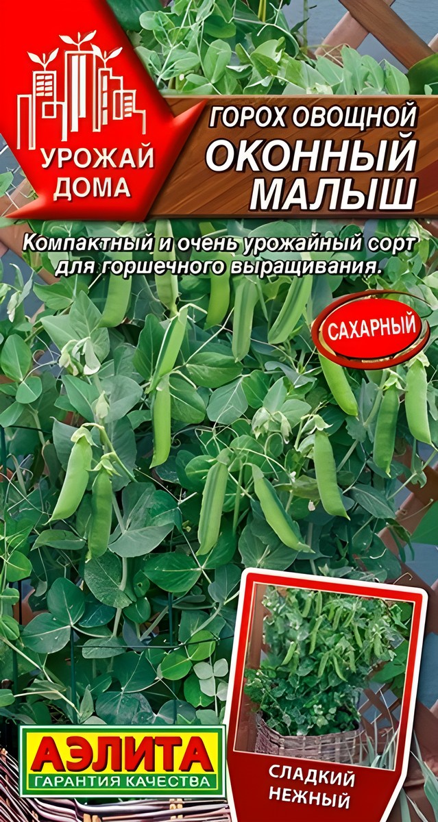 Горох овощной Оконный  малыш, 10 шт.