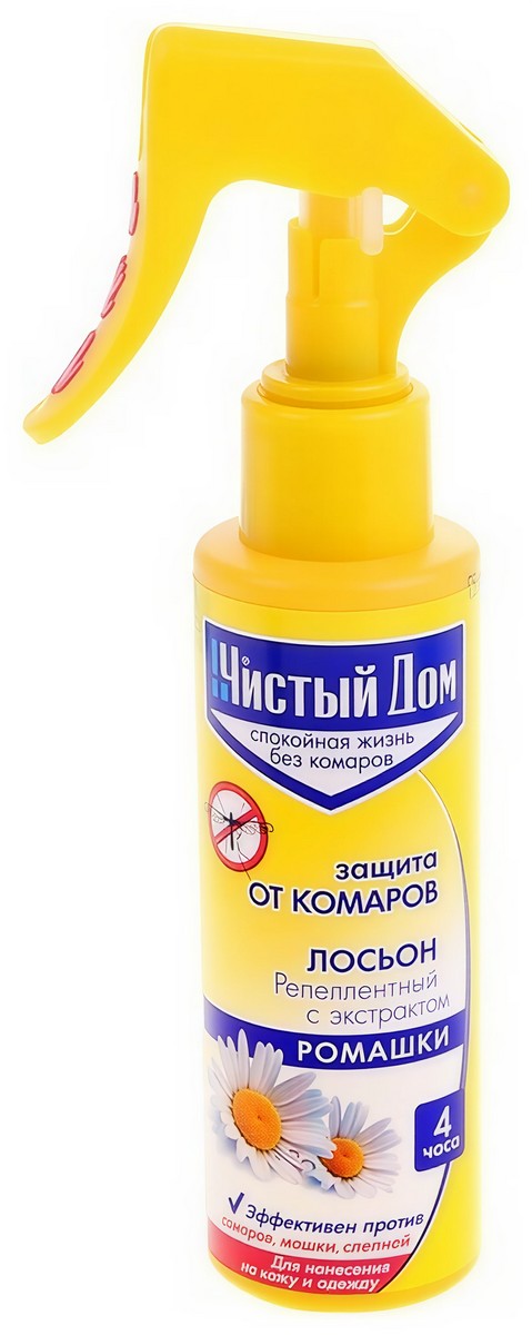 Лосьон-спрей от комаров Чистый дом с триггером, 100 мл