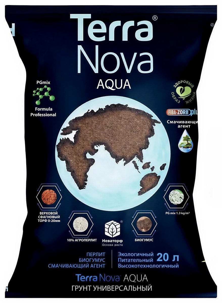 Грунт Terra Nova Aqua Новая земля Аква, 20 л