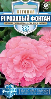 Бегония клубневая Розовый Фонтан, 4шт. Русский Богатырь.