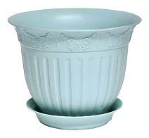 Кашпо Виноград с поддоном, 1 л, мята