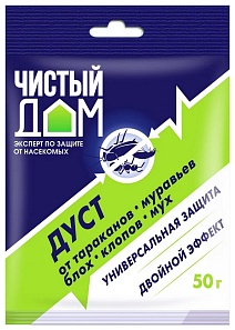 Дуст от тараканов, блох, клопов, 50 г