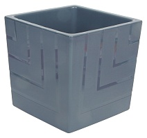 Кашпо Квадро с вкладкой, 1,2 л, антрацит