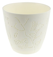 Горшок д/цветов Butterflies d-115 мм 0,7 л песочно-белый
