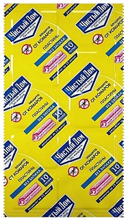 Пластины от комаров Чистый дом без запаха 10 шт.