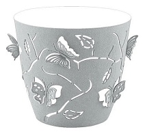 Горшок д/цветов Butterflies d-115 мм 0,7 л жемчужно-серый