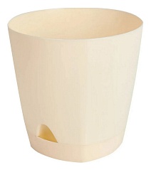 Горшок Амстердам с поддоном, 0,65 л, сливочный