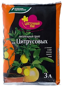 Грунт Цветочный рай для Цитрусовых, 3 л