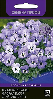 Фиалка рогатая Флорал Пауэр Скай Блю Блотч, 10 шт.