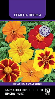 Бархатцы отклоненные Диско Микс, 10 шт. Семена Профи