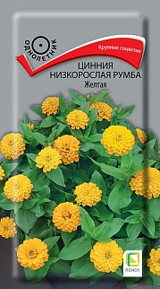 Цинния низкорослая Румба Жёлтая, 0,1 г